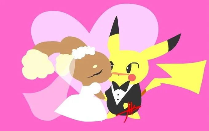 LagomorphShipping — Sketchy fan art of Buneary and Pikachu hugging