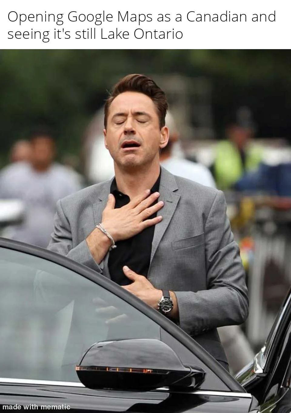 Lake America — Cartoon of Trump renaming Lake Ontario while Canadians rename it Lake Epstein Files