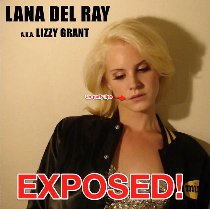 Tabloid 'Exposed' image of Lizzy Grant before her Lana Del Rey persona