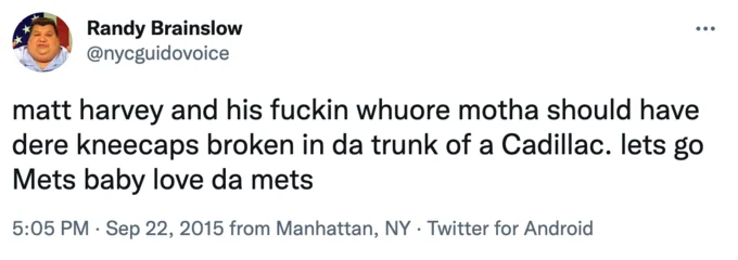 Lets Go Mets — A Twitter post from 2015 using the 'Let's Go Mets' catchphrase in a casual, emphatic way typical of the meme format.