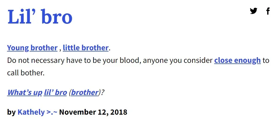 Lil Bro Slang