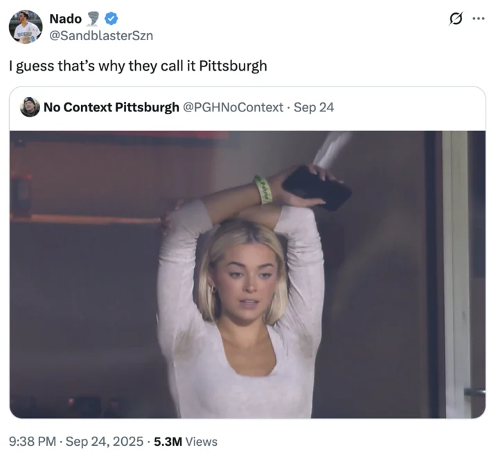 Twitter thread with multiple reactions to Livvy Dunne viral moment