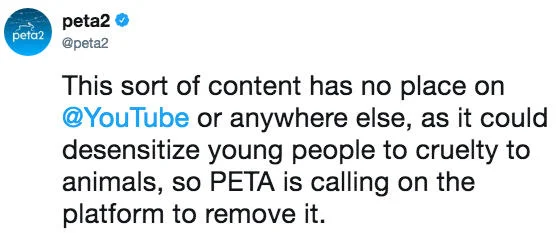Logan Paul Tasering Dead Rat — peta2 @peta2 peta2 This sort of content has no place on @YouTube or anywhere else, as it could desensitize young people to
