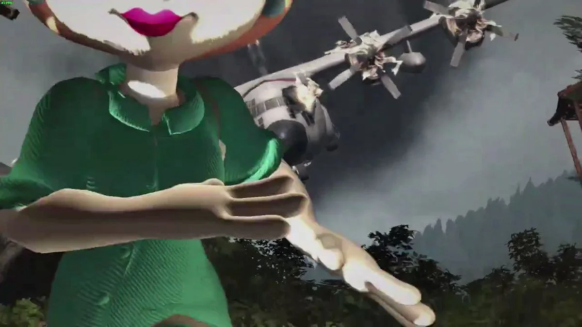 Lois Running From Burning Plane