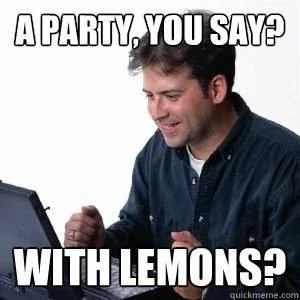 Lonely Computer Guy Net Noob — lonely computer guy is excited to be invited to a lemon party