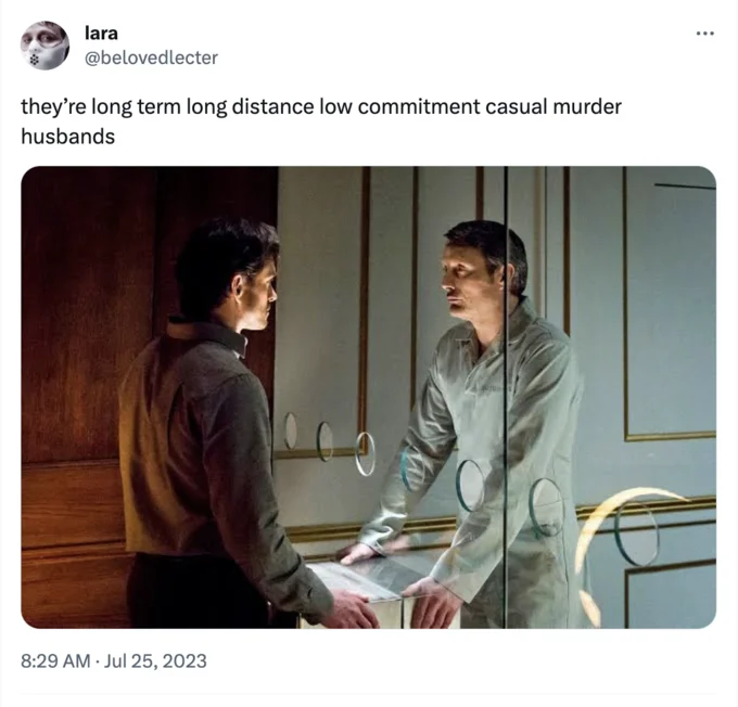 Long Term Long Distance Low Commitment Casual Girlfriend — A Twitter screenshot from @belovedlecter captioned 'they're long term long distance low commitment