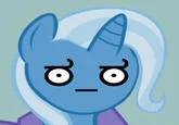 Look of Disapproval — Blue cartoon character with ಠ_ಠ disapproving expression and large round eyes