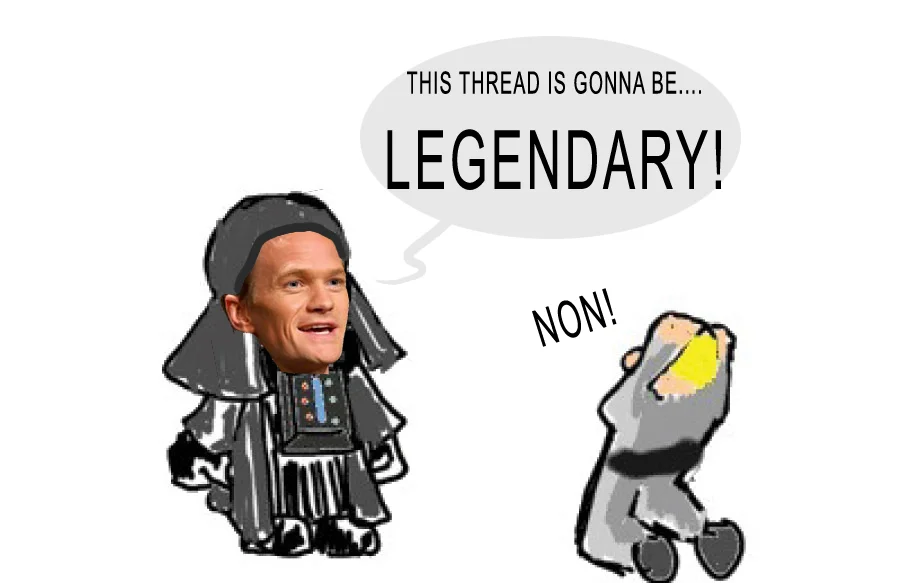 "Luke, je suis ton père" cartoon parodies — Vader presenting a camel as Luke's real father while Luke despairs