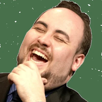 Cartoon open-mouth barrel overlay used in LUL variant memes