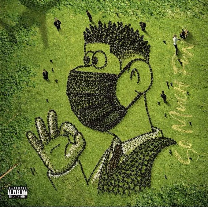 Ma Got Pranked — Parody 'So Much Fun' album cover with masked Wallace formed from people on grass