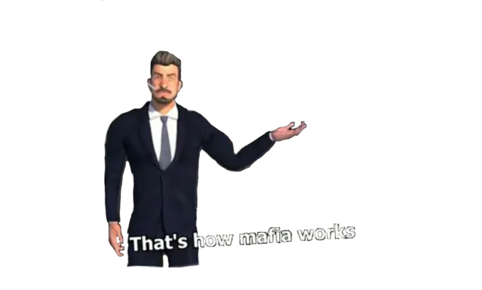 Left Exit 12 meme with car choosing Mafia City boss over Ugandan Knuckles as it enters 2019