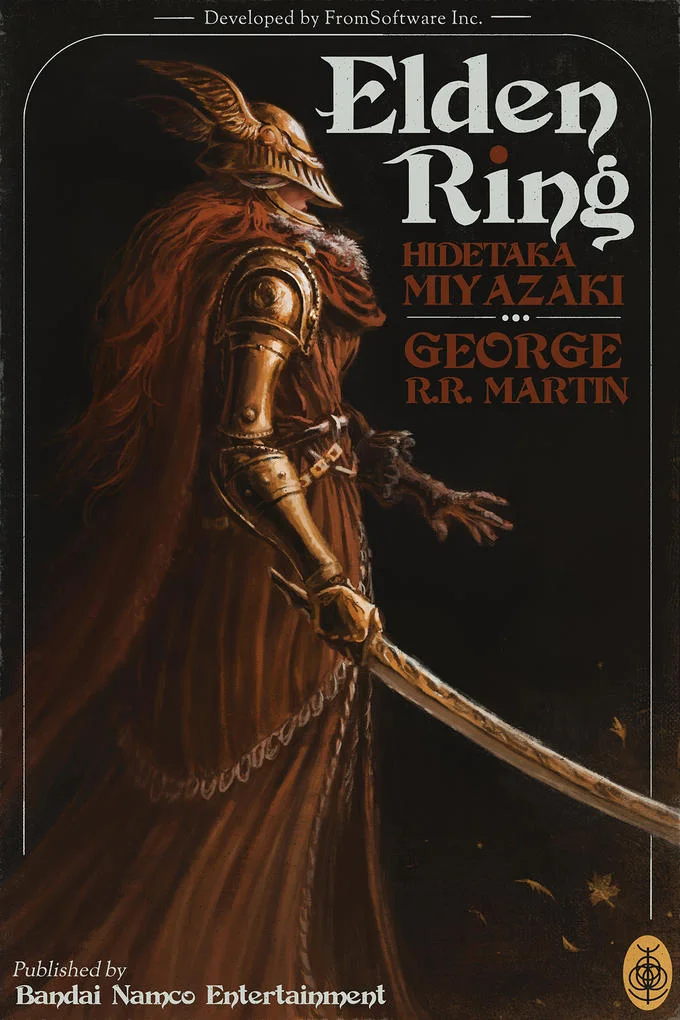 Malenia Blade Of Miquella — Official Elden Ring artbook cover art displaying ornate armor design in Malenia's characteristic style.