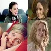 A four-panel collage of film stills depicting actresses portraying the Manic Pixie Dream Girl character type, illustrating the quirky aesthetic.