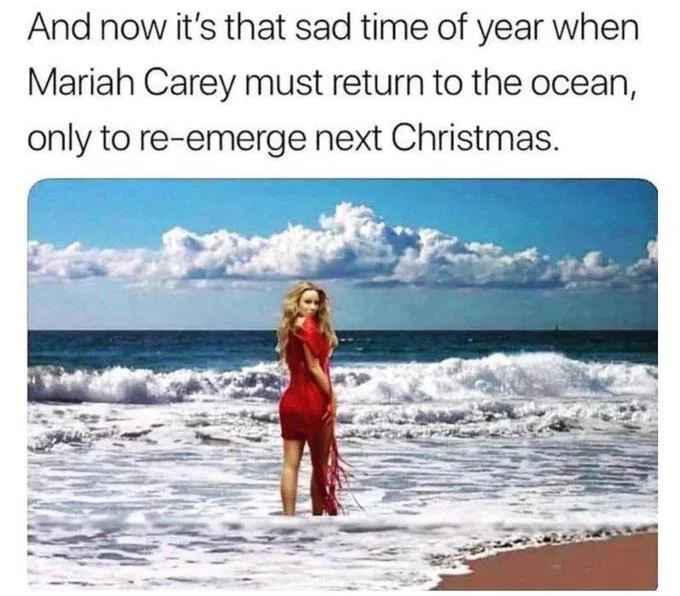 Tweet by @_niazzzz__ about Mariah Carey defrosting at the end of October