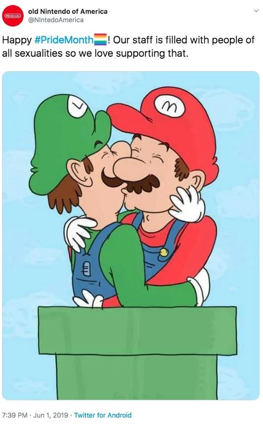 Fake Shigeru Miyamoto tweet asking people not to make Mario and Luigi kissing pictures