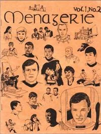 Mary Sue — The cover of 'Menagerie Vol. 1, No. 2,' a Star Trek fan publication featuring hand-drawn character sketches.