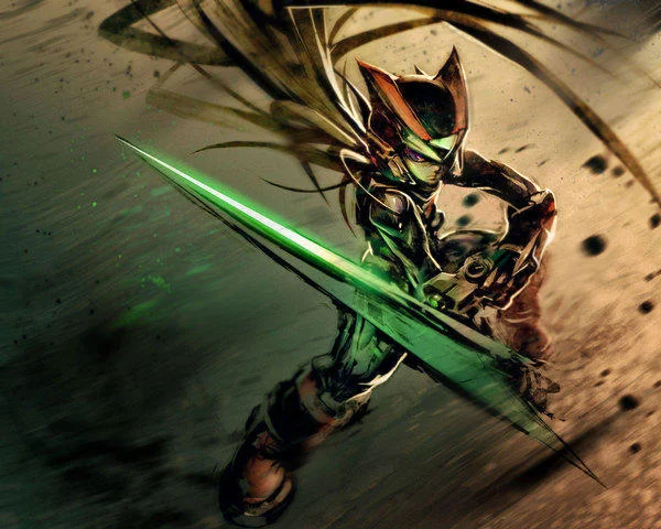 Gritty fan art of Zero from Mega Man X wielding a green Z-Saber