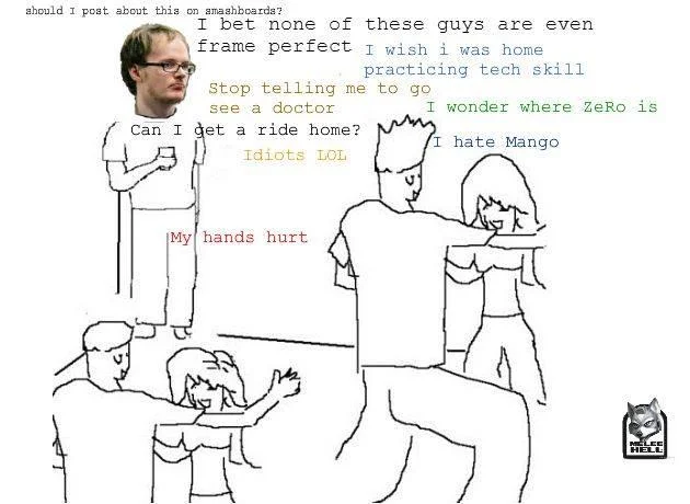 Melee Hell — Mew2King wearing three 1st place Melee tournament medals