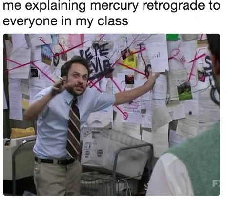 Mercury in Retrograde — Lisa Simpson coffee meme about Mercury retrograde bringing back toxic people from the past.