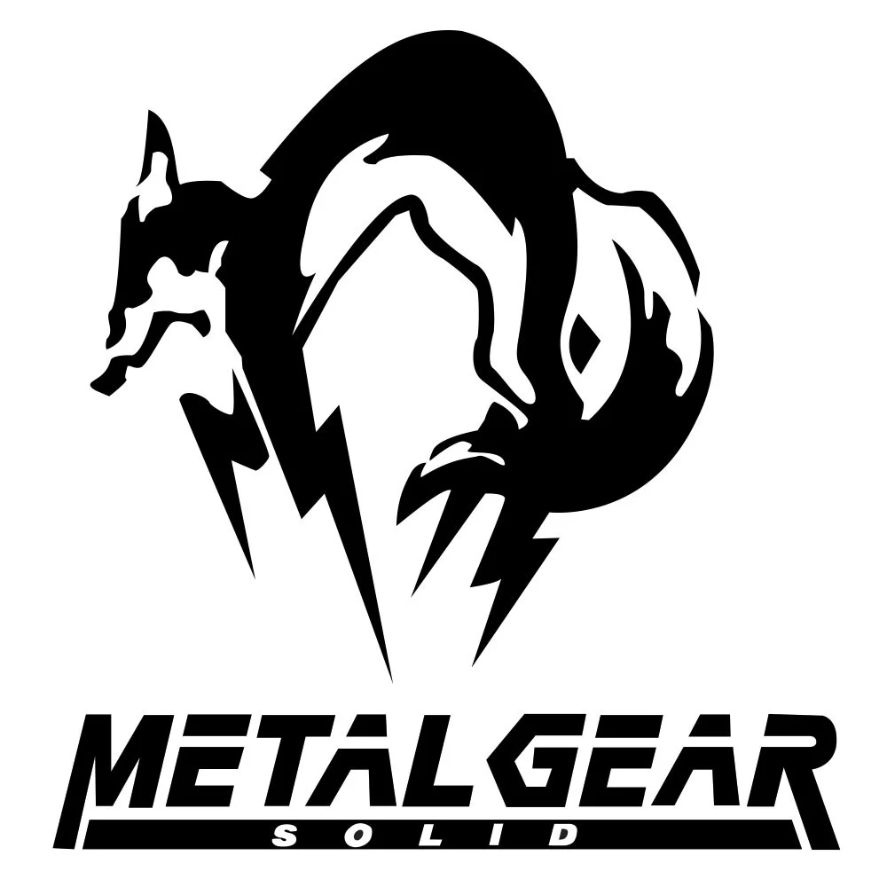 Metal Gear Solid FOXHOUND fox logo above the series wordmark