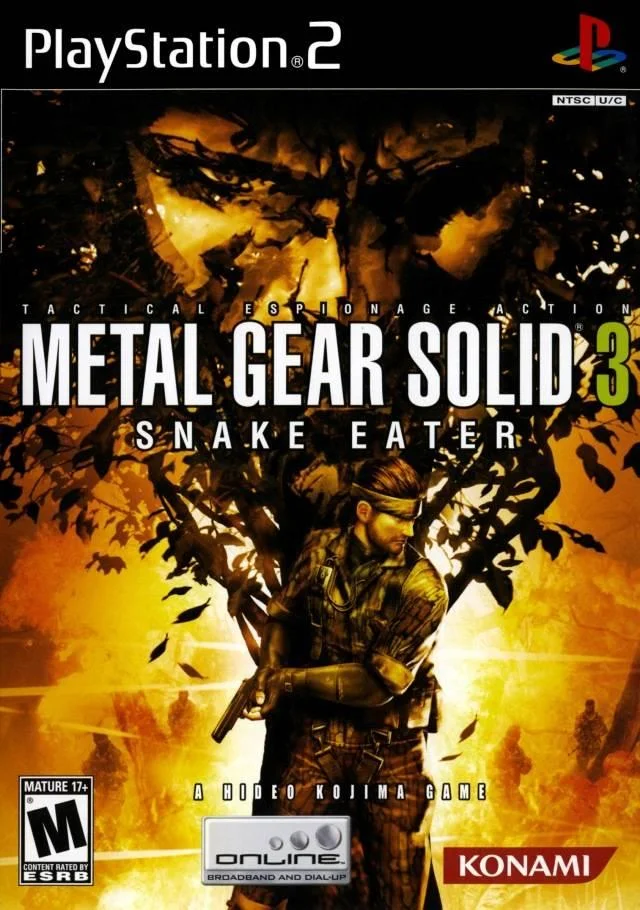 Metal Gear Solid 2 Sons of Liberty PS2 cover with Snake holding a rifle