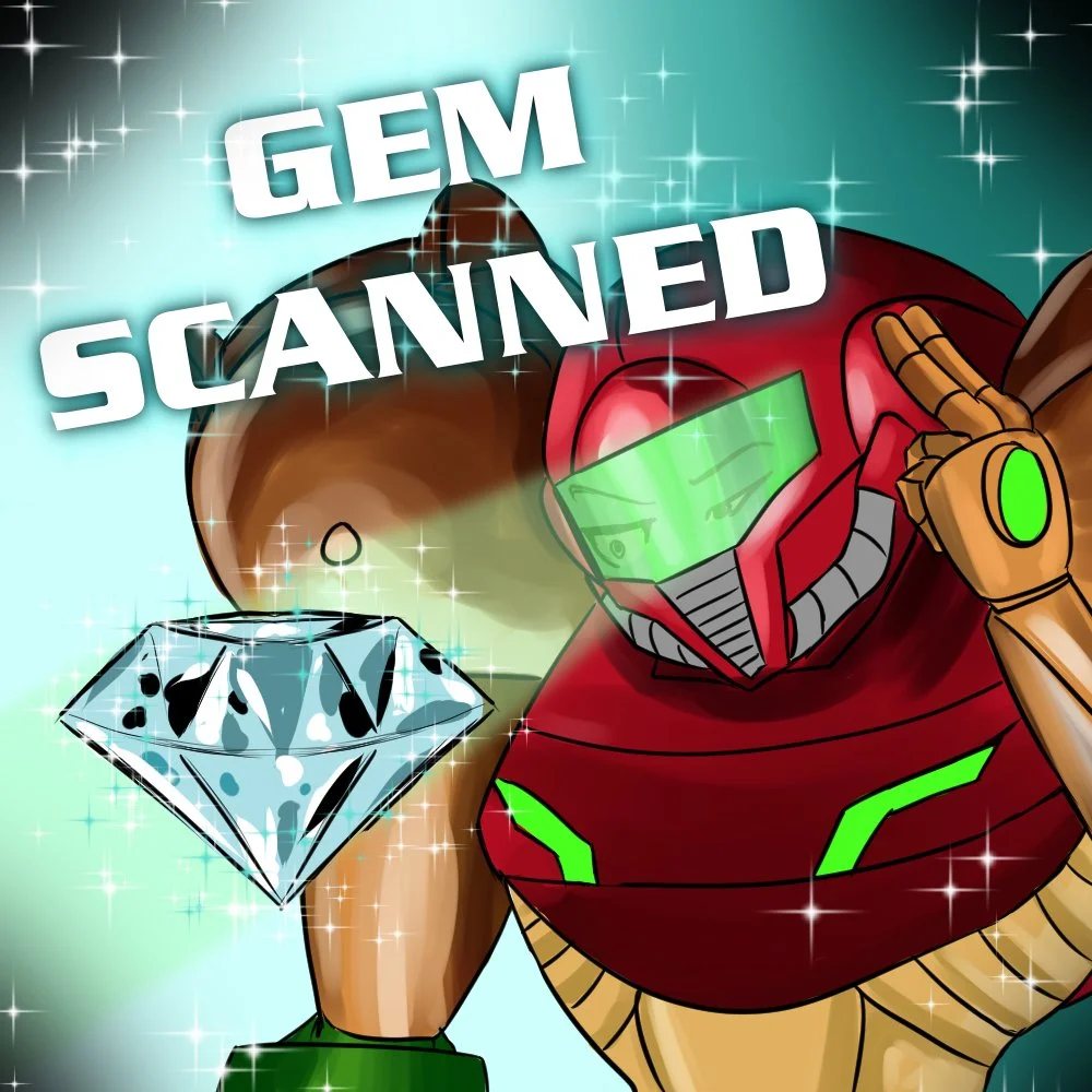 Metroid — Samus helmet close-up with Time Paradox caption
