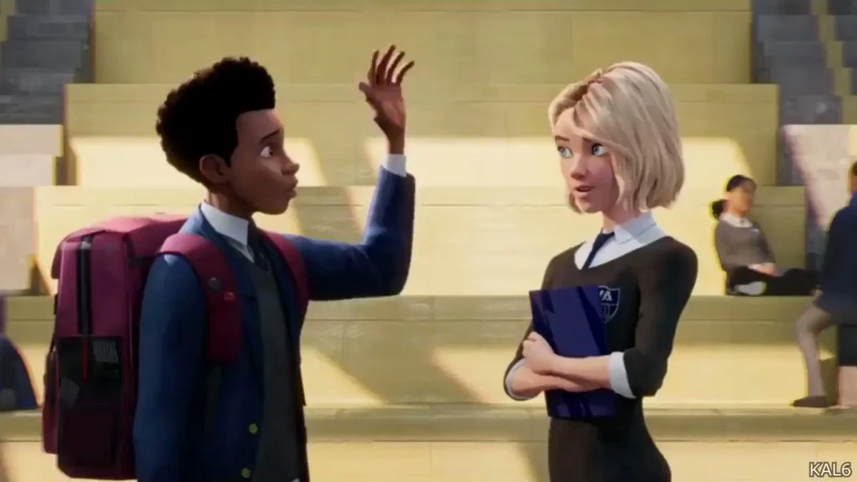 Miles Morales Says Hey — Miles Morales Valentine's Day card illustration with 'hey' greeting