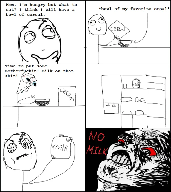 Milk Face — Rage comic with red-haired Milk-Face claiming to be a vampire ending in WTF face