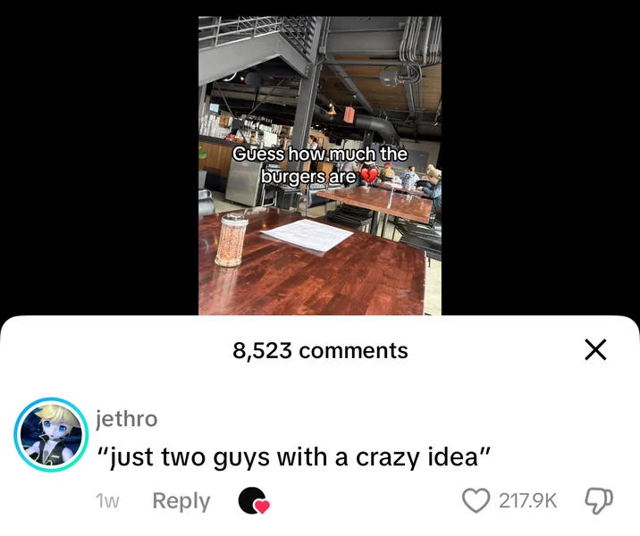 Reddit meme 'just two guys with a crazy idea' about millennial startups
