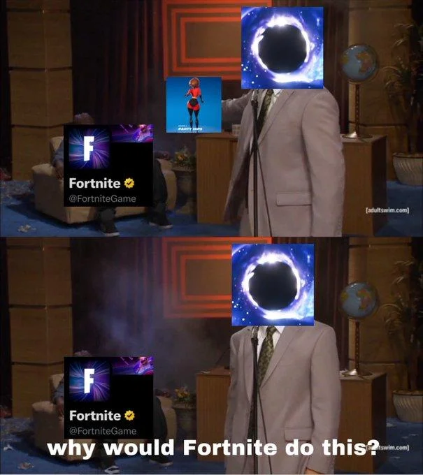 Mrs. Incredible Fortnite Skin — Why would you do this meme with Fortnite and Mrs. Incredible Party Hips emote