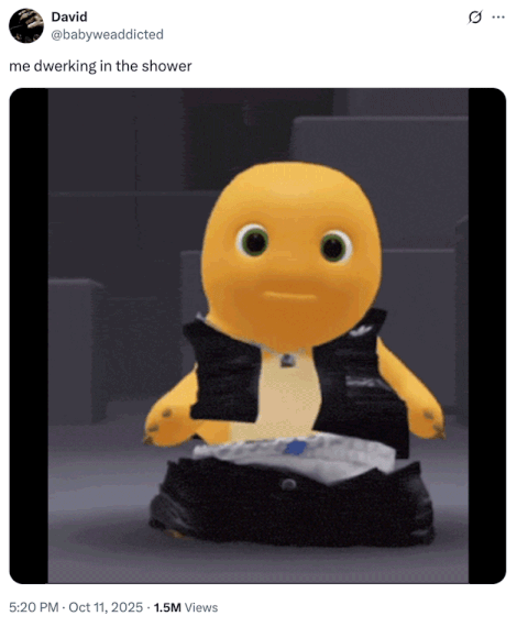 Nailong Dwerking Gif — A "tweet":https://knowyourmeme.com/memes/sites/twitter-x using the "Nailong":https://knowyourmeme.com/memes/nailong Dancing