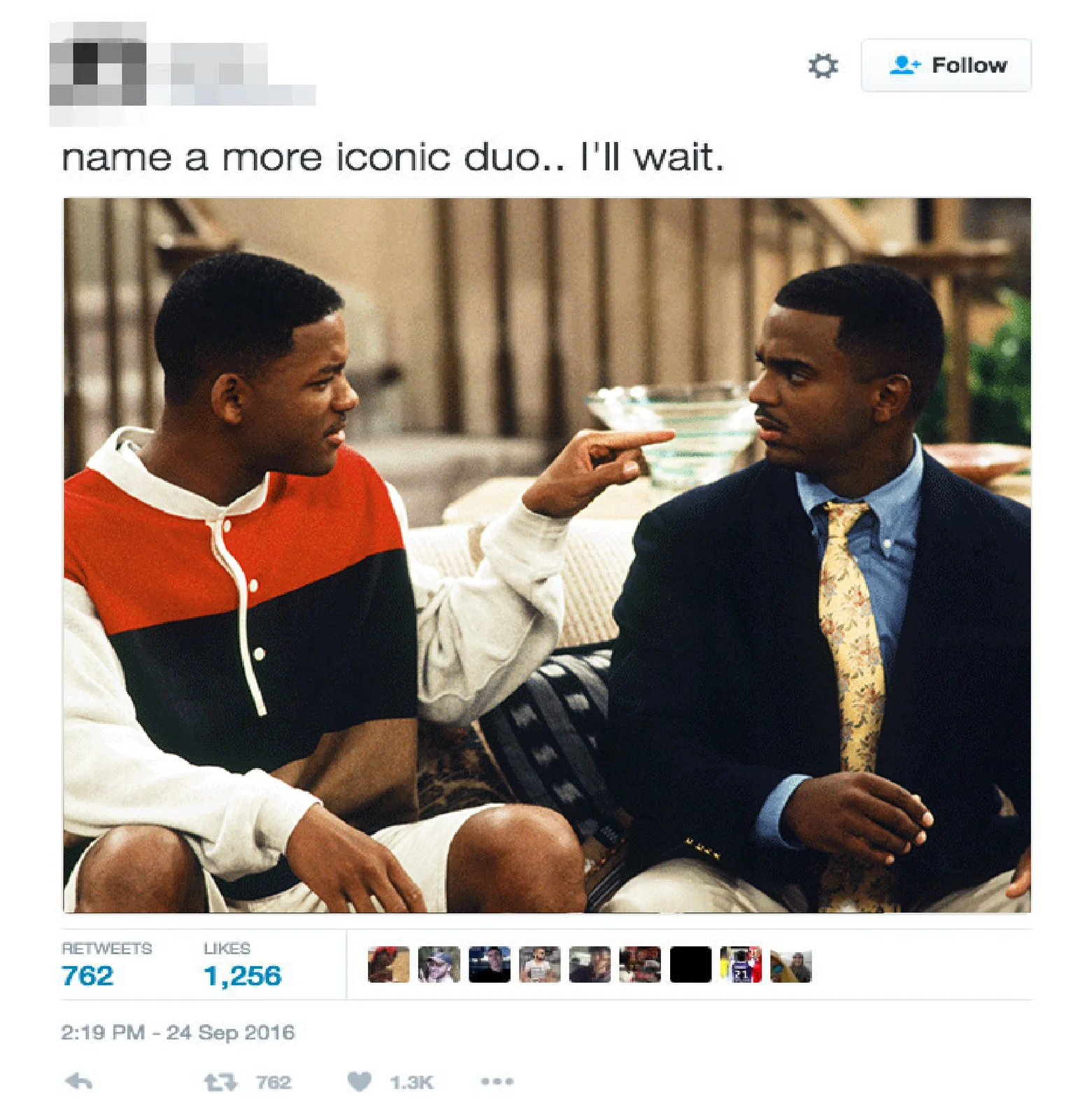 Name a More Iconic Duo — Twitter post demonstrating meme format applied to different subject pairs.
