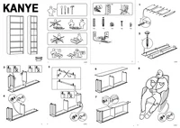 A humorous meme recreating the Napping Kanye photograph as IKEA-style flatpack furniture assembly instructions with labeled parts.