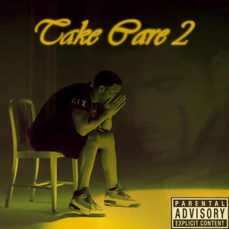 Nicki Minaj's "Anaconda" — Parody Take Care 2 album cover featuring Drake with Parental Advisory label