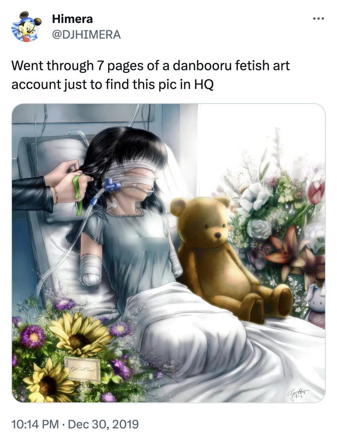 No Arms No Legs Anime Girl In Hospital — Tweet by DJHIMERA sharing the high-quality hospital anime girl image