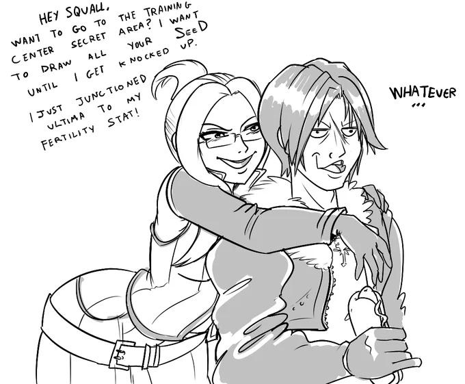 Sketch of Midna hugging Link with him saying 'no way fag'