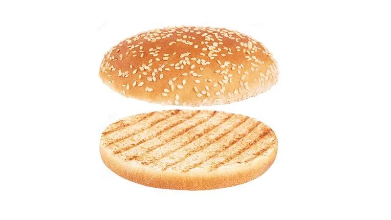 Nothing Burger — Stock photo of sesame burger bun with absolutely no patty or filling between top and bottom buns.