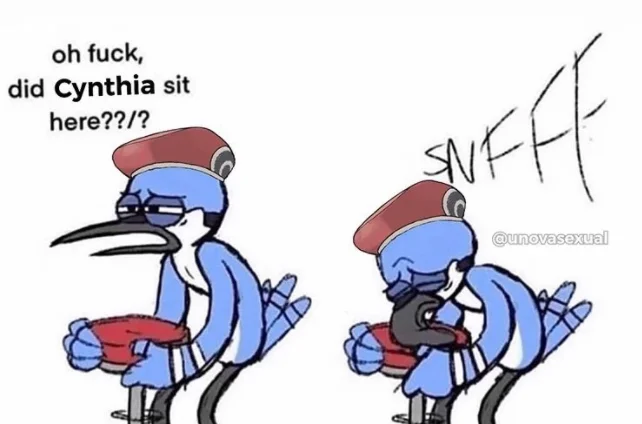 Oh Fuck Did Margaret Sit Here — Legoshi from Beastars at a chair asking if Haru sat there, then sniffing it with 'SNFFF'.