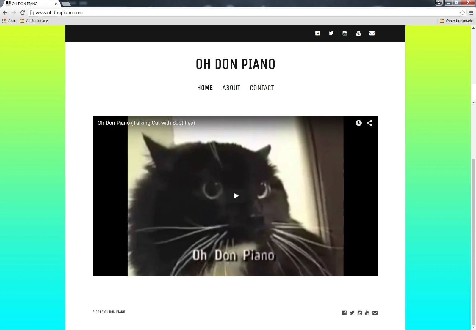 Oh Long Johnson — Photoshopped cat in tuxedo and fedora holding a keytar labeled 'Don Piano' saying 'Oh my dog'