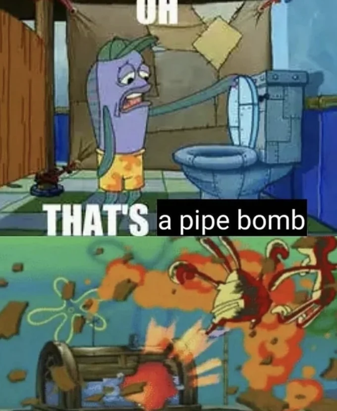 Oh Thats Real Nice Spongebob Fish Looking Into Toilet — SpongeBob fish meme captioned Oh that's a severed head with Applebee's location text