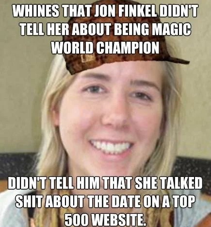 Online Dating — Alyssa Bereznak with Scumbag Steve hat criticizing her Jon Finkel article