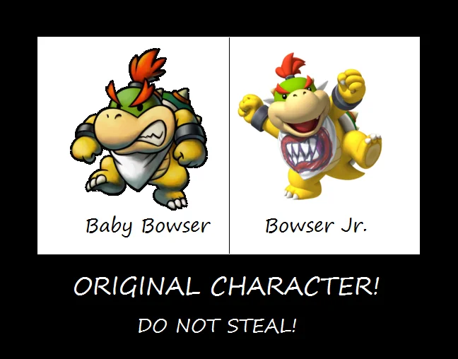 Original Character Do Not Steal — Black cartoon character with big red ears titled 'Original The Character Do not Steal'