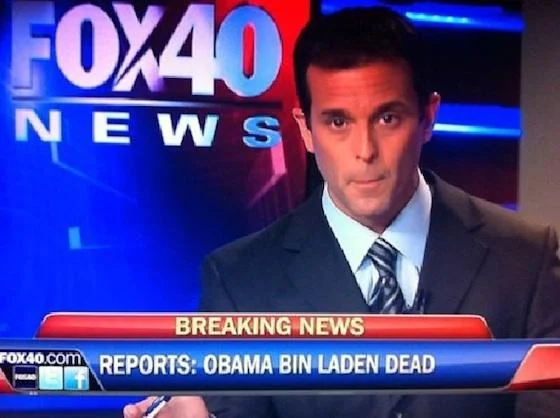 Osama Bin Laden's Death — Line graph of tweets per second peaking around 5000 on the evening of May 1, 2011
