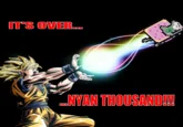 Over 9000 — An animal photograph with text reading 'IT'S OVER' and 'NINE THOUSAND' overlaid in the iconic meme style.