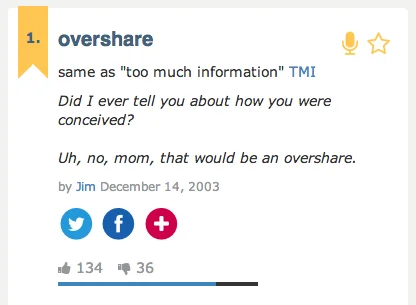 Oversharing