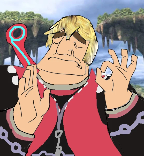 Pacha Edits — Kingdom Hearts character redrawn in the Pacha chef's-kiss pose while holding a Keyblade