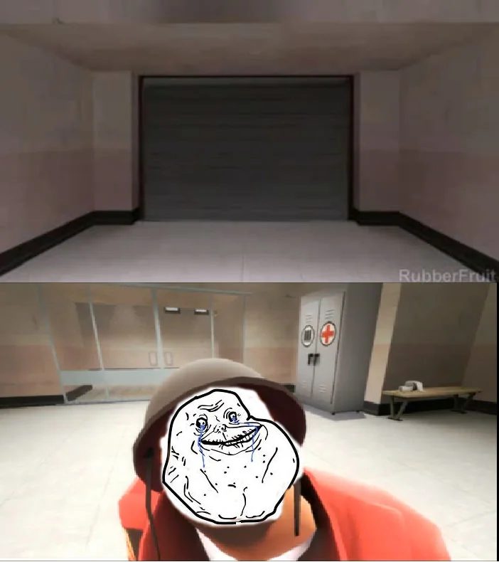 Painis Cupcake (Penis Cupcake) — TF2 Soldier with white eyes and wide open grin, transparent background