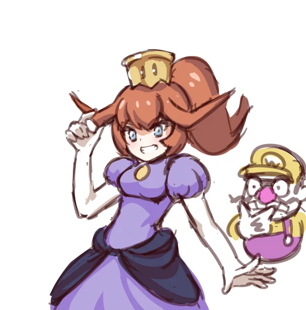 Peachette — Pixel art animation of Luigi with flashlight facing a crowned ghost Booette