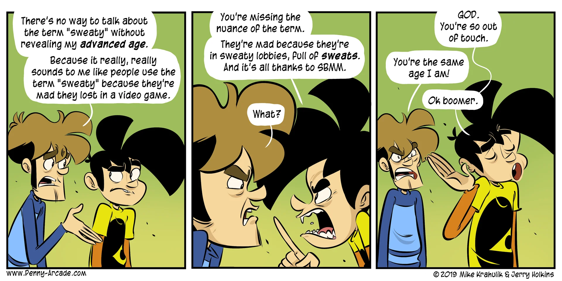 Penny Arcade strip discussing The Last of Us Part II over the phone