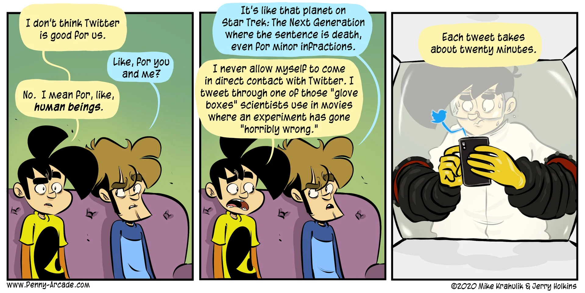 Penny Arcade Gabe dancing with lyrics about TikTok surveillance